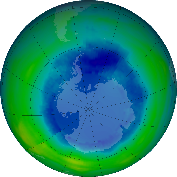 Ozone Map 1992-08-22